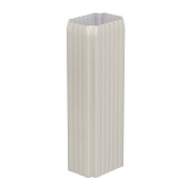 Труба водост Металлпрофиль 76*102*3000 ПЭ-01 бел (фото)