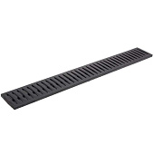 Решётка канала пластиковая (чёрная), 0,998*0,130*0,022м.	 (фото)