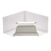 Угол желоба внутренний 120х86 (ПЭ-01-9003 Белый-0.5) (фото)