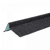 ТЕХНОНИКОЛЬ Планка торцевая с гранулятом, правая, серый, шт.(75*25*65*5 мм), Длина 1,25 м (фото)
